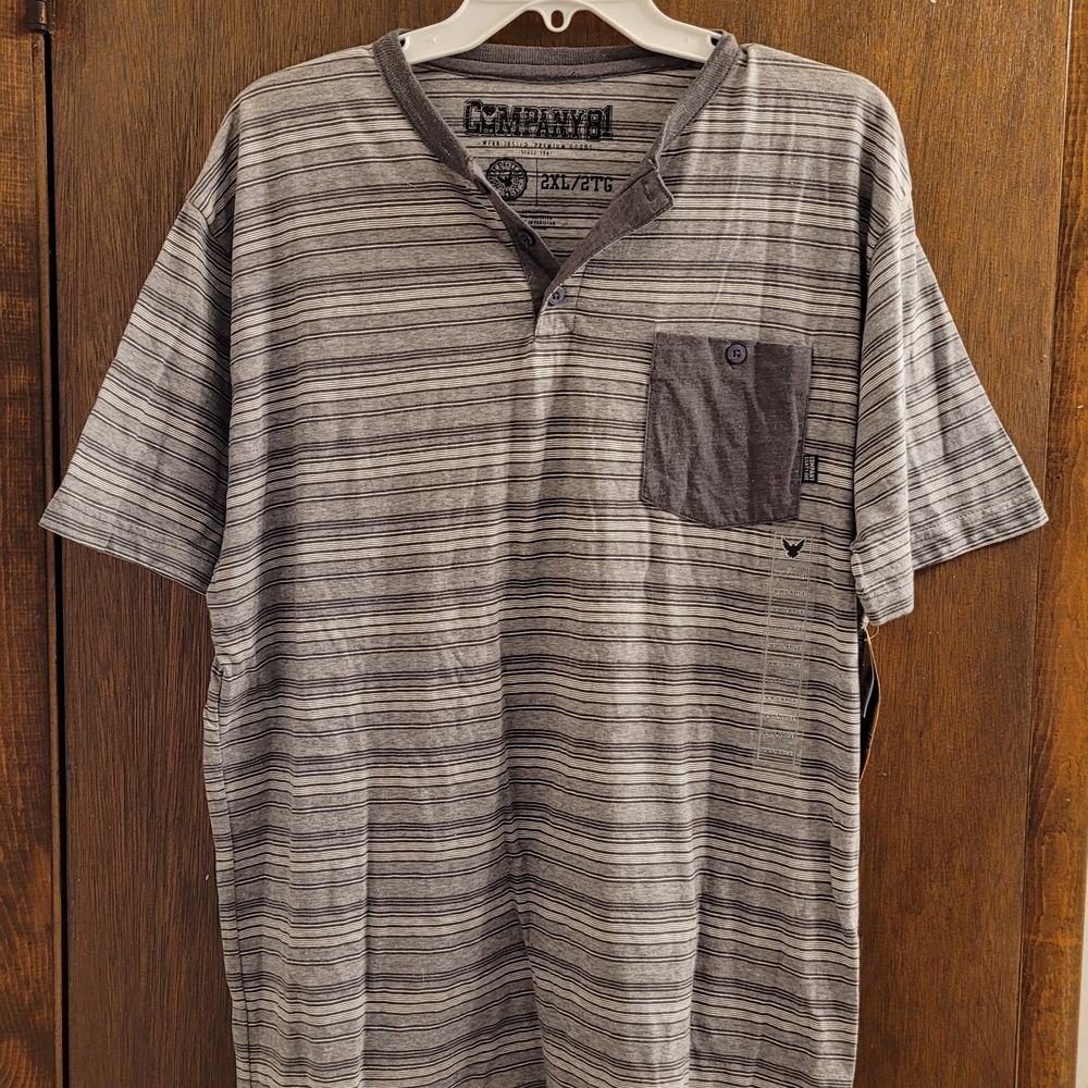 Gray Striped Men's Shirt